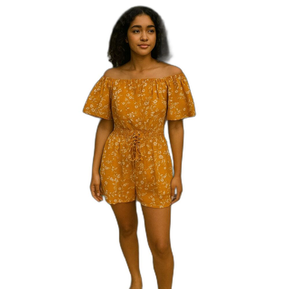 Shein Romper  Women's  Size L Multicolor Floral Print # 9